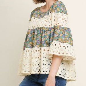 Boho Eyelet Blouse